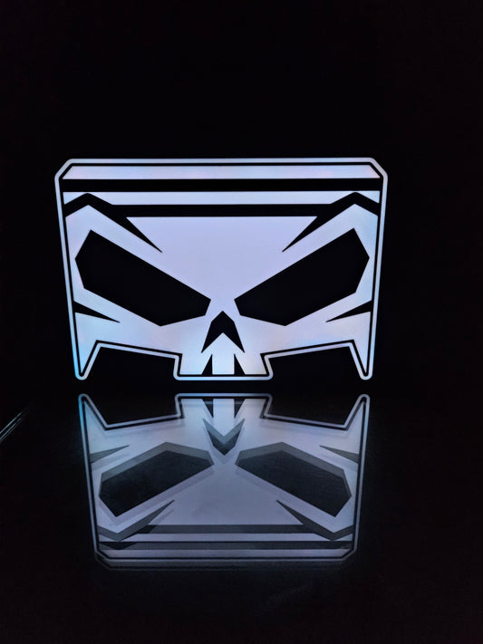 Skull Piston Head LED Sign - Lightbox