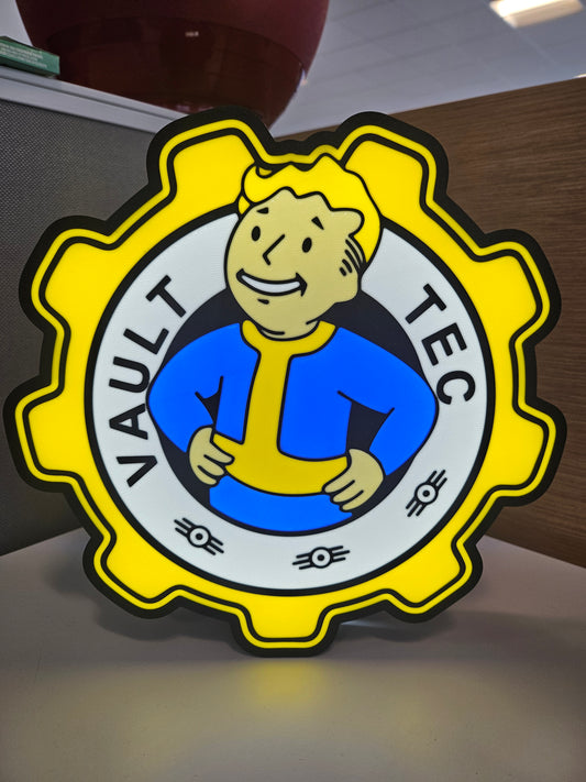 Fallout Vault Tec LED Sign, Lightbox