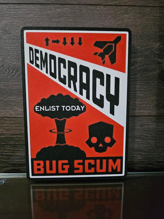 Helldivers 2 War Poster LED Sign, Lightbox