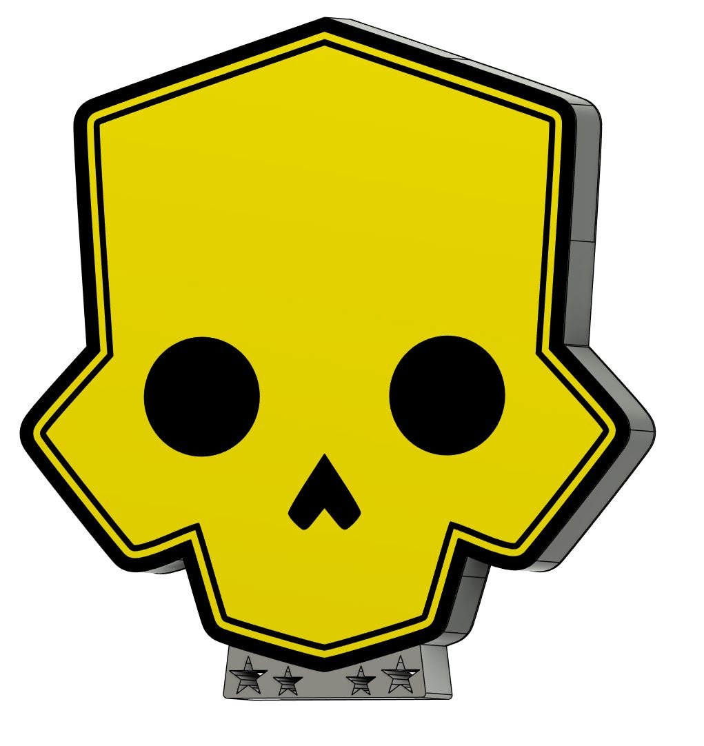 Helldivers 2 Skull LED Sign, Lightbox