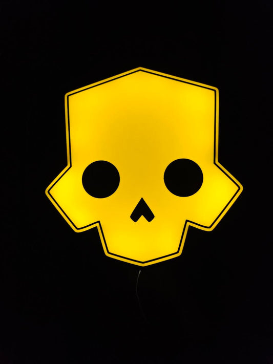 Helldivers 2 Skull LED Sign, Lightbox